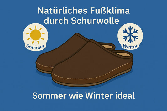 Schawos Hausschuhe mit Schurwolle eigenen sich für Sommer wie Winter
