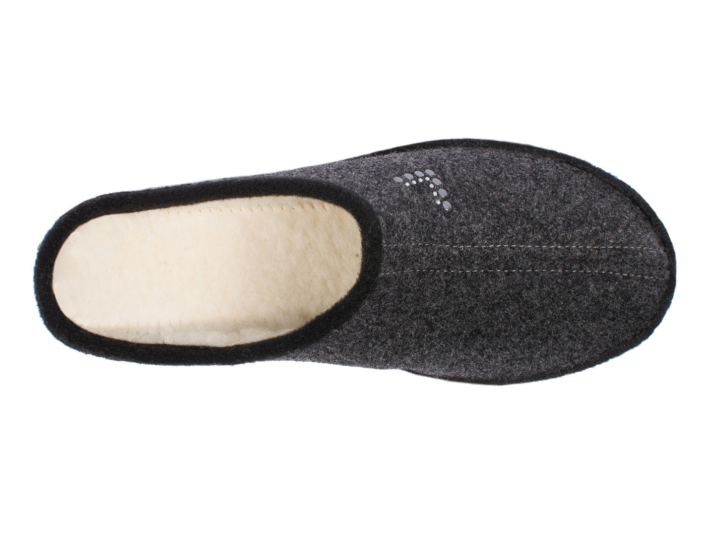 Schawos Damen Filz Hausschuh Lisa, warm gefüttert