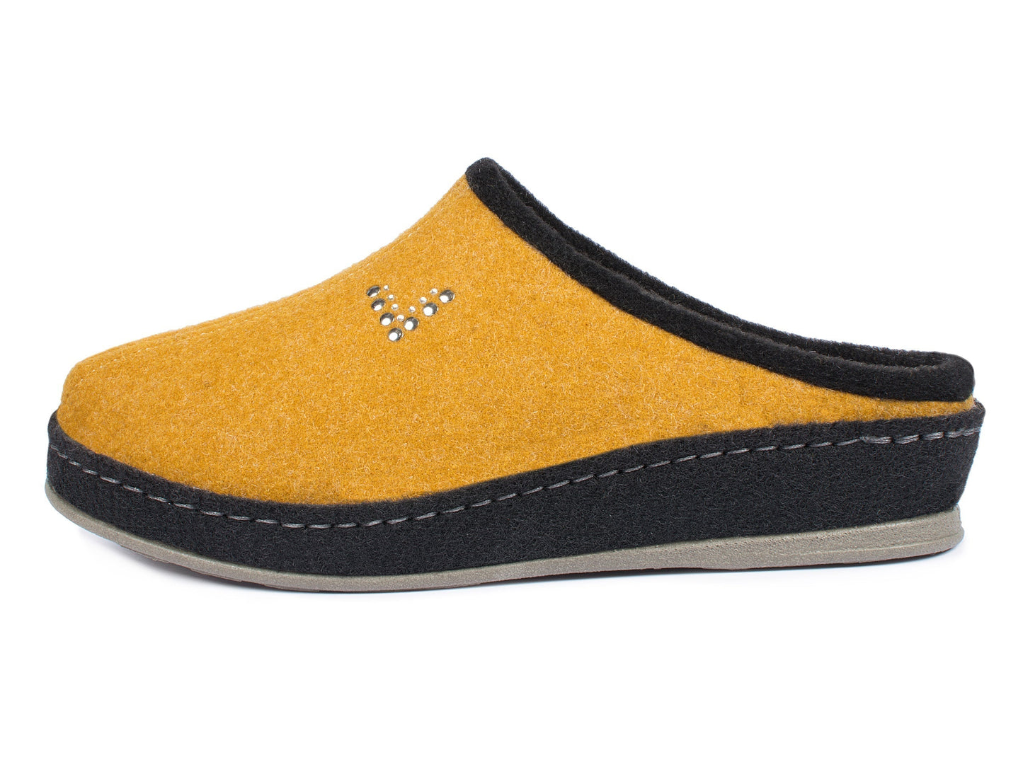 Schawos Damen Filz Hausschuh Lisa, warm gefüttert