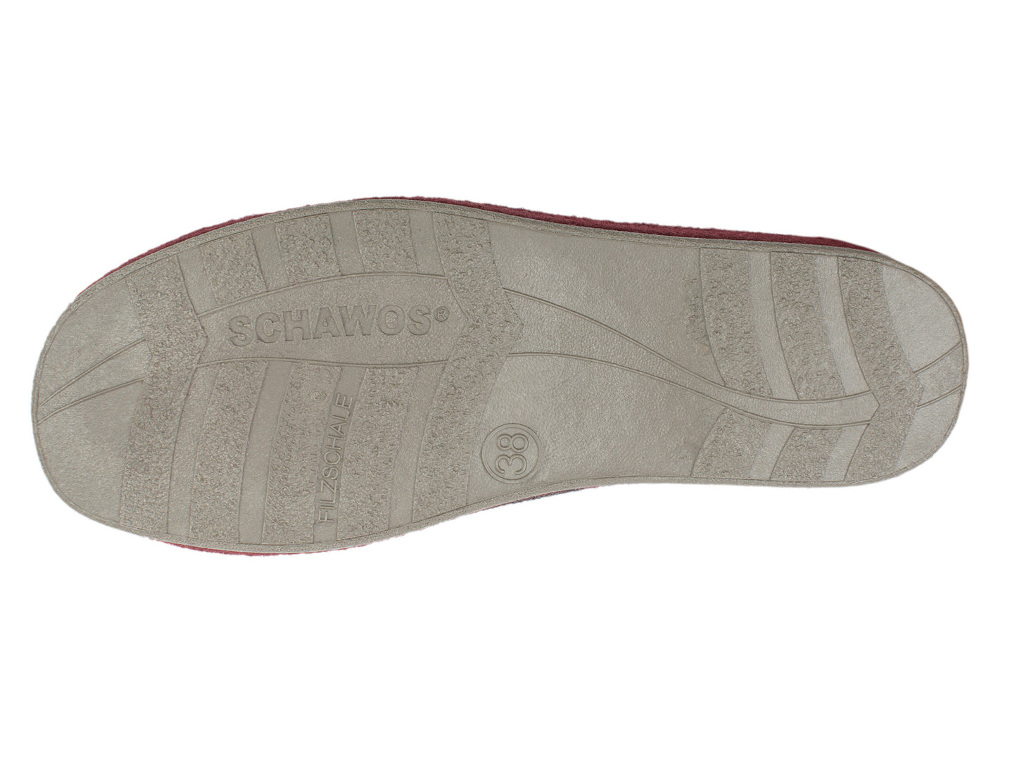 Schawos Damen Filz Hausschuh Lisa, warm gefüttert