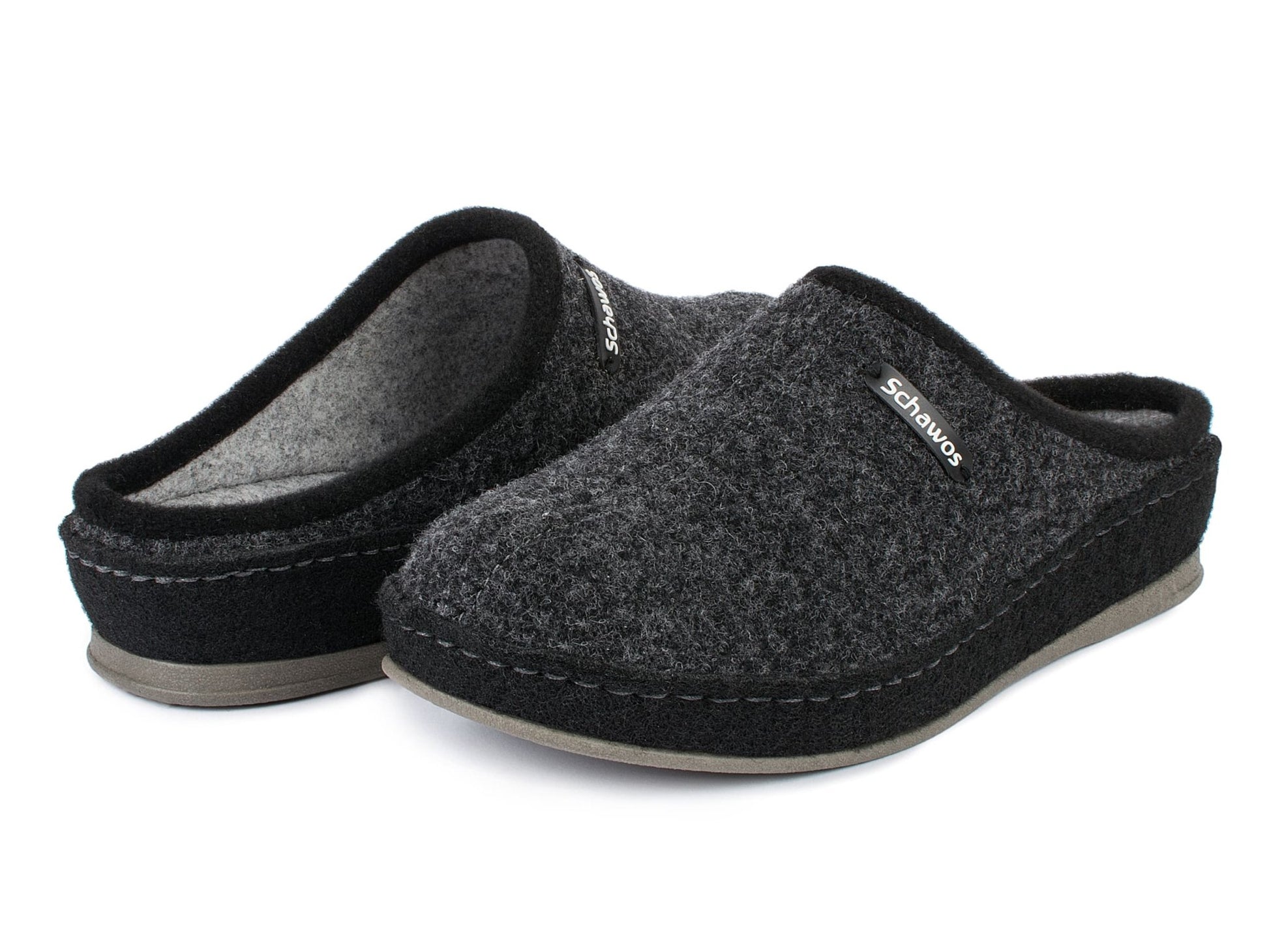 Schawos Damen Filz Hausschuh 2 - farbig, ungefüttert - schawos - shop.de