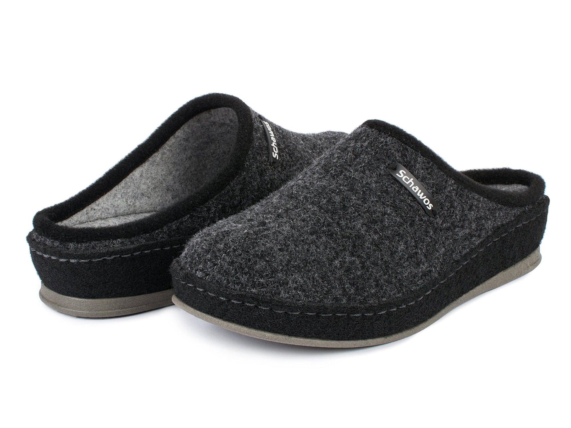 Schawos Damen Filz Hausschuh 2 - farbig, ungefüttert - schawos - shop.de