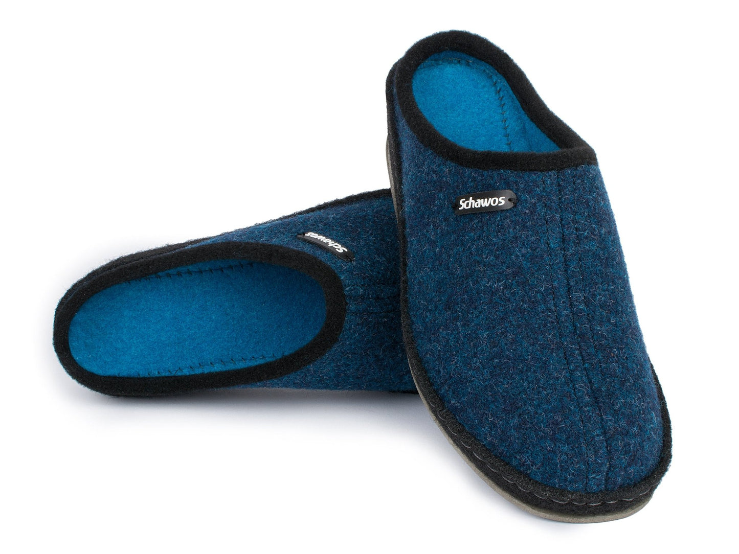 Schawos Damen Filz Hausschuh 2 - farbig, ungefüttert - schawos - shop.de
