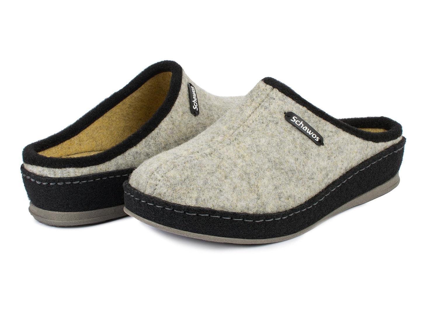 Schawos Damen Filz Hausschuh 2 - farbig, ungefüttert - schawos - shop.de