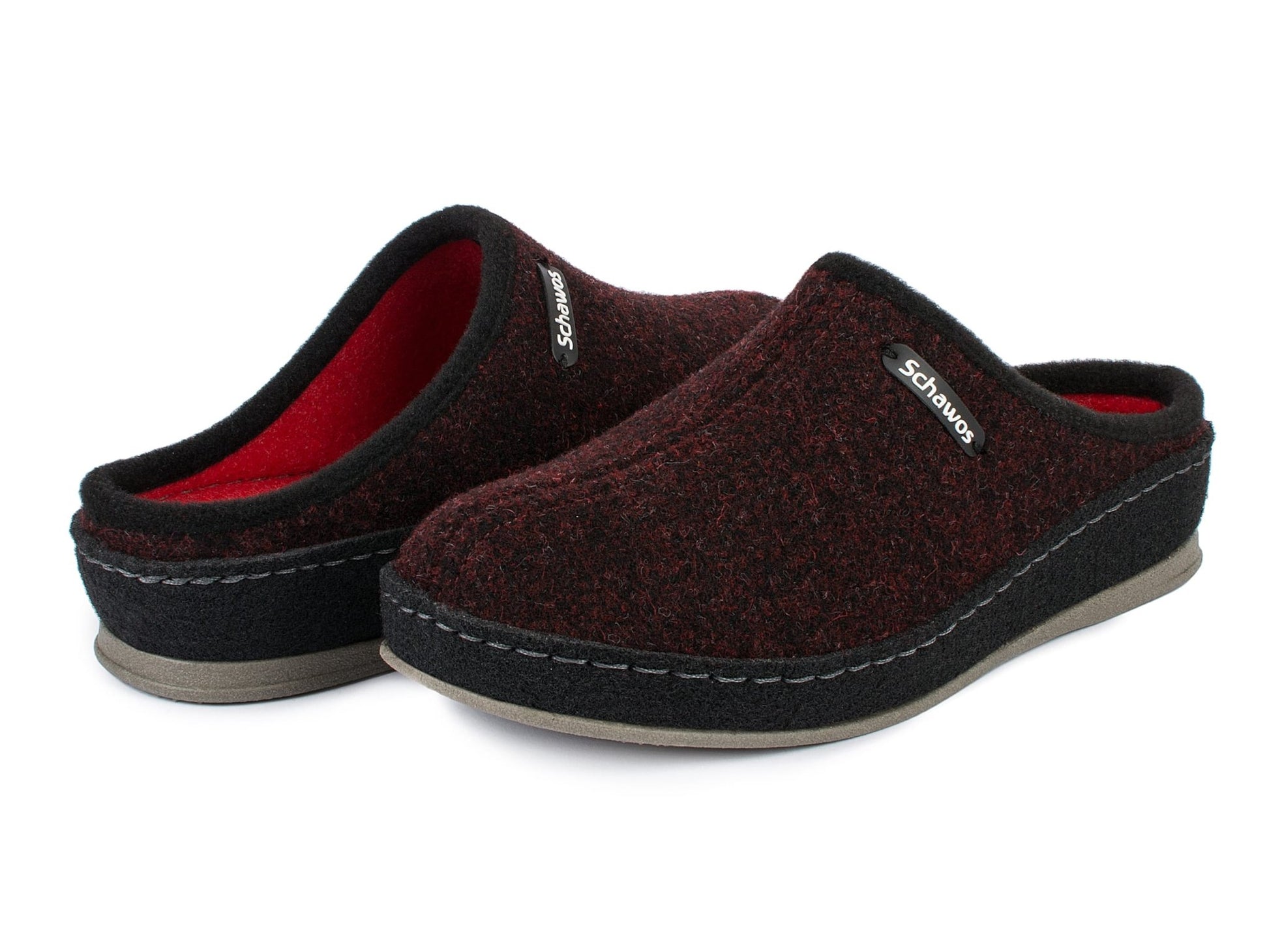 Schawos Damen Filz Hausschuh 2 - farbig, ungefüttert - schawos - shop.de