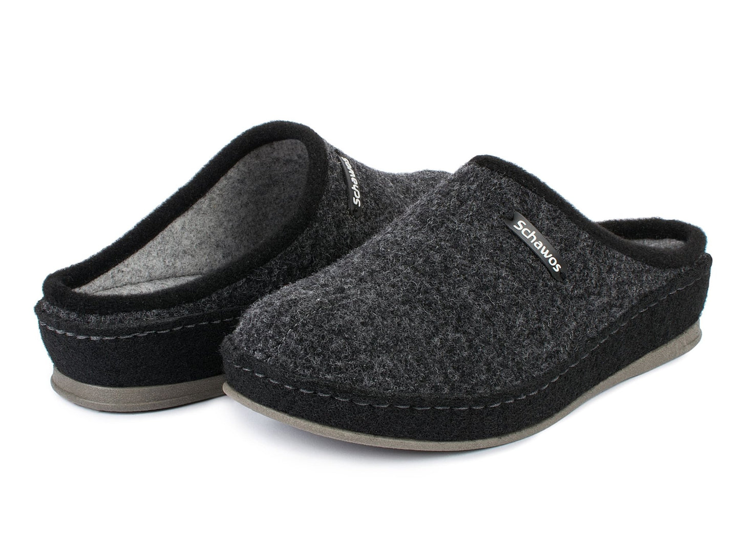 Schawos Damen Filz Hausschuh 2 - farbig, ungefüttert - schawos - shop.de