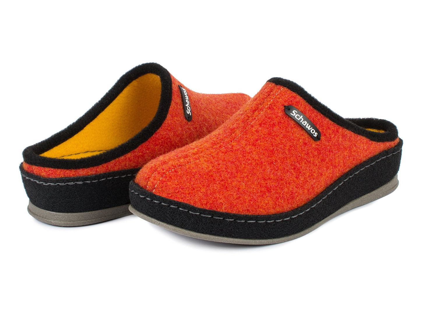 Schawos Damen Filz Hausschuh 2 - farbig, ungefüttert - schawos - shop.de
