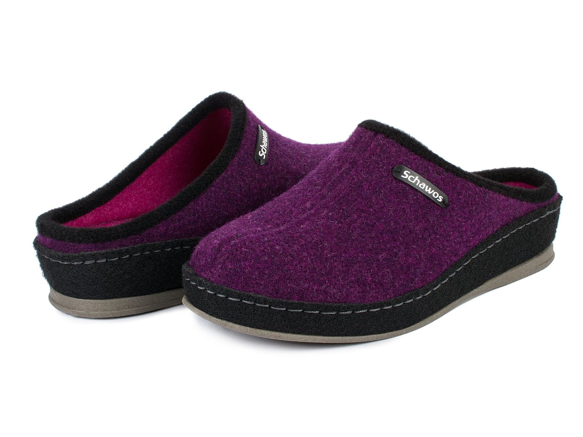 Schawos Damen Filz Hausschuh 2 - farbig, ungefüttert - schawos - shop.de