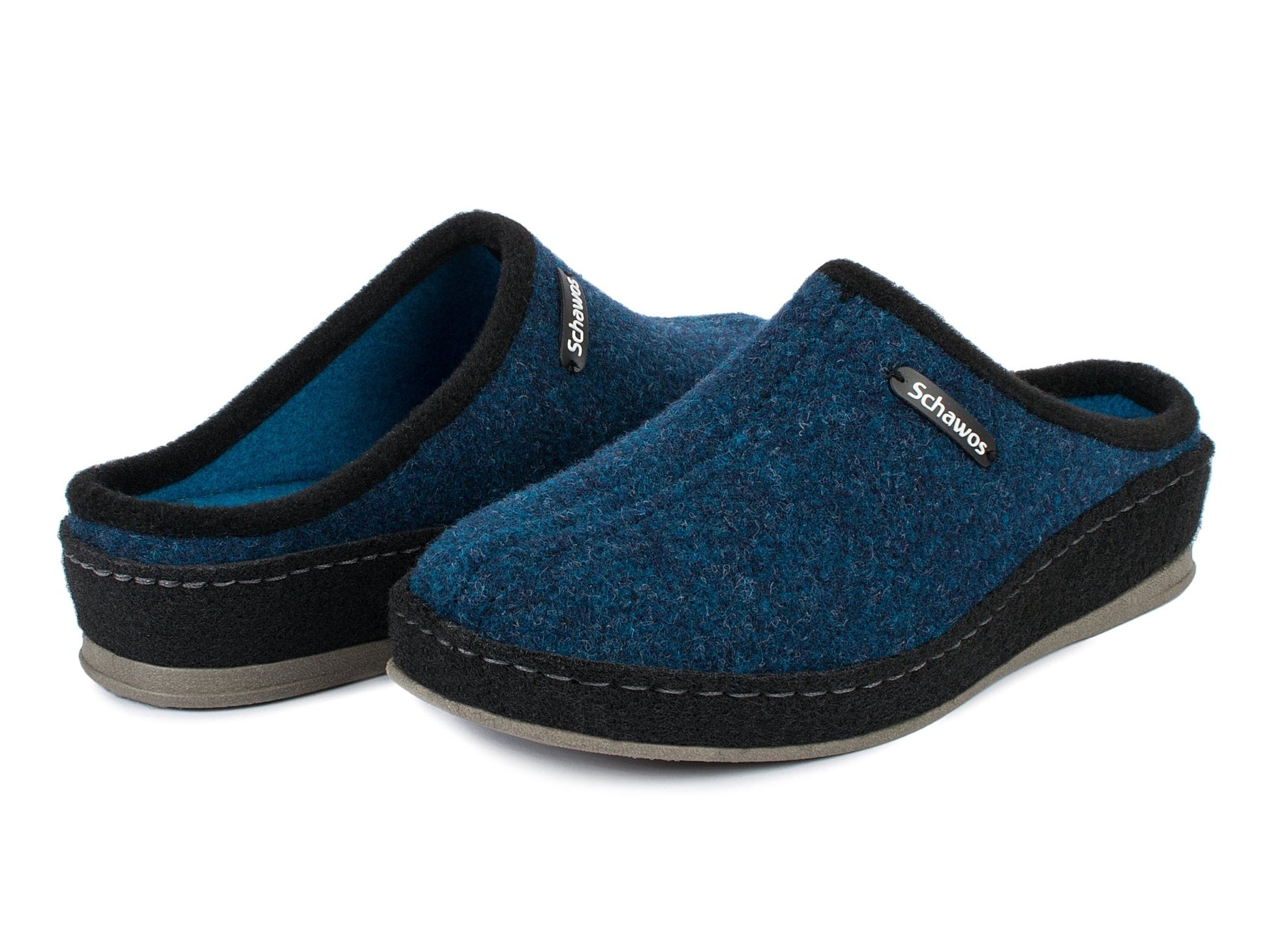 Schawos Damen Filz Hausschuh 2 - farbig, ungefüttert - schawos - shop.de