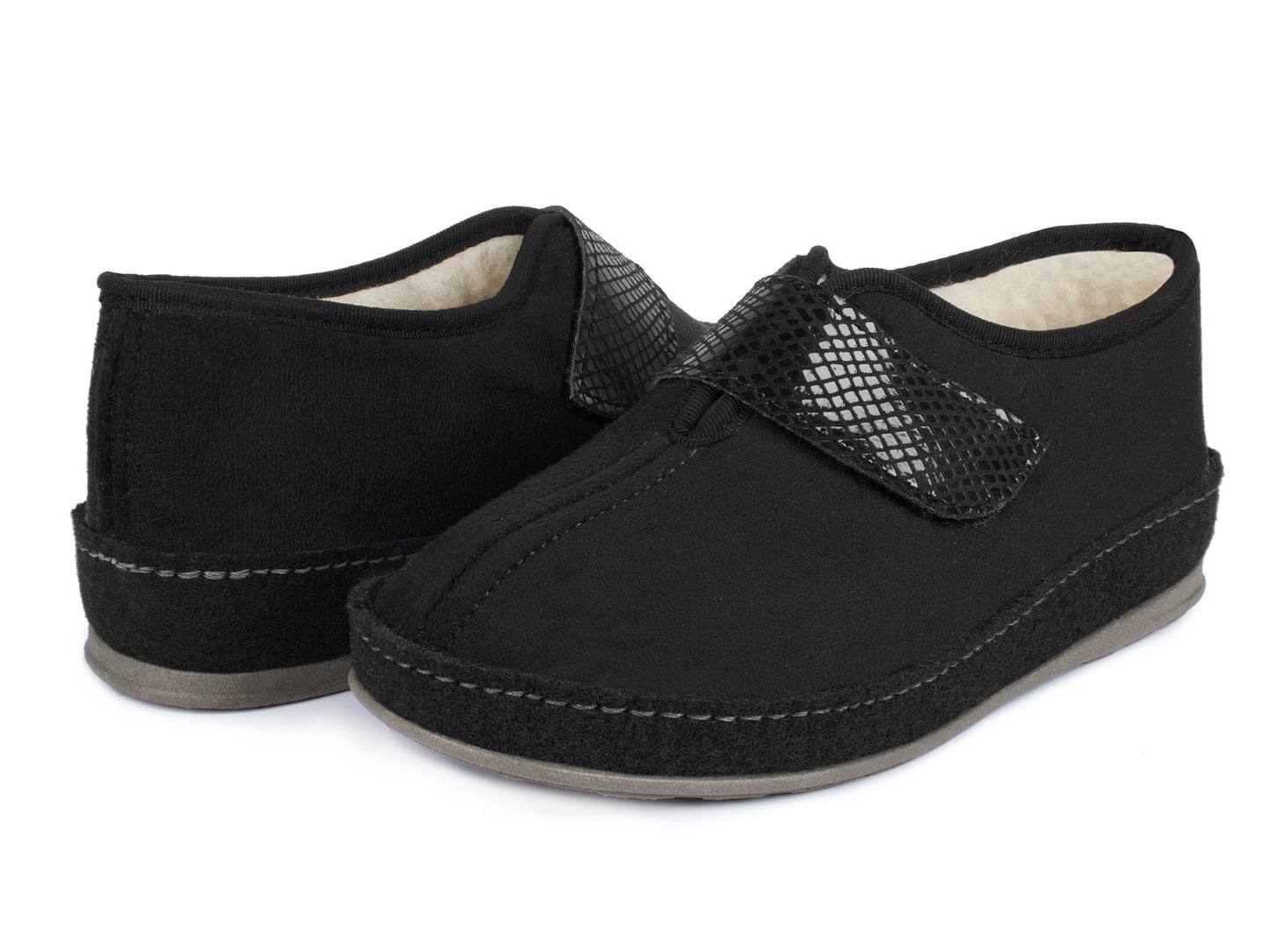 Schawos Damen Filz Hausschuh 2063, warm gefüttert - schawos - shop.de