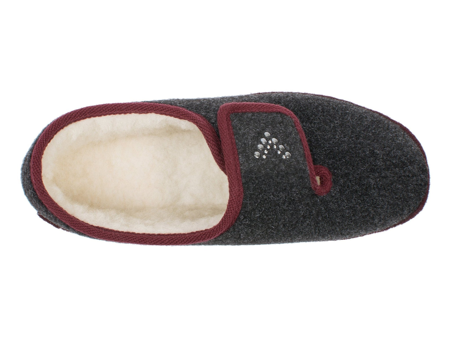 Schawos Damen Filz Hausschuh Johanna, warm gefüttert - schawos - shop.de
