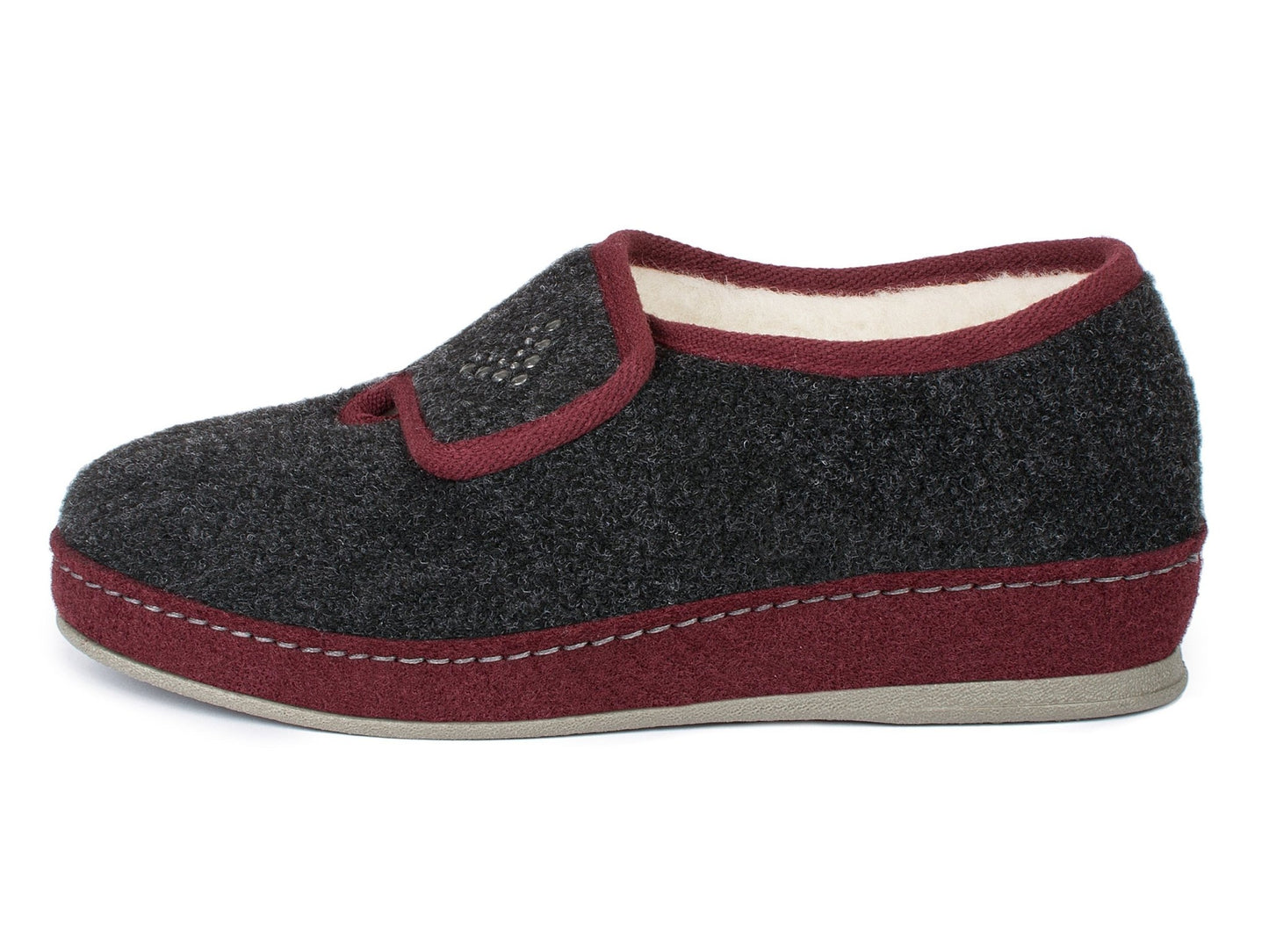 Schawos Damen Filz Hausschuh Johanna, warm gefüttert - schawos - shop.de