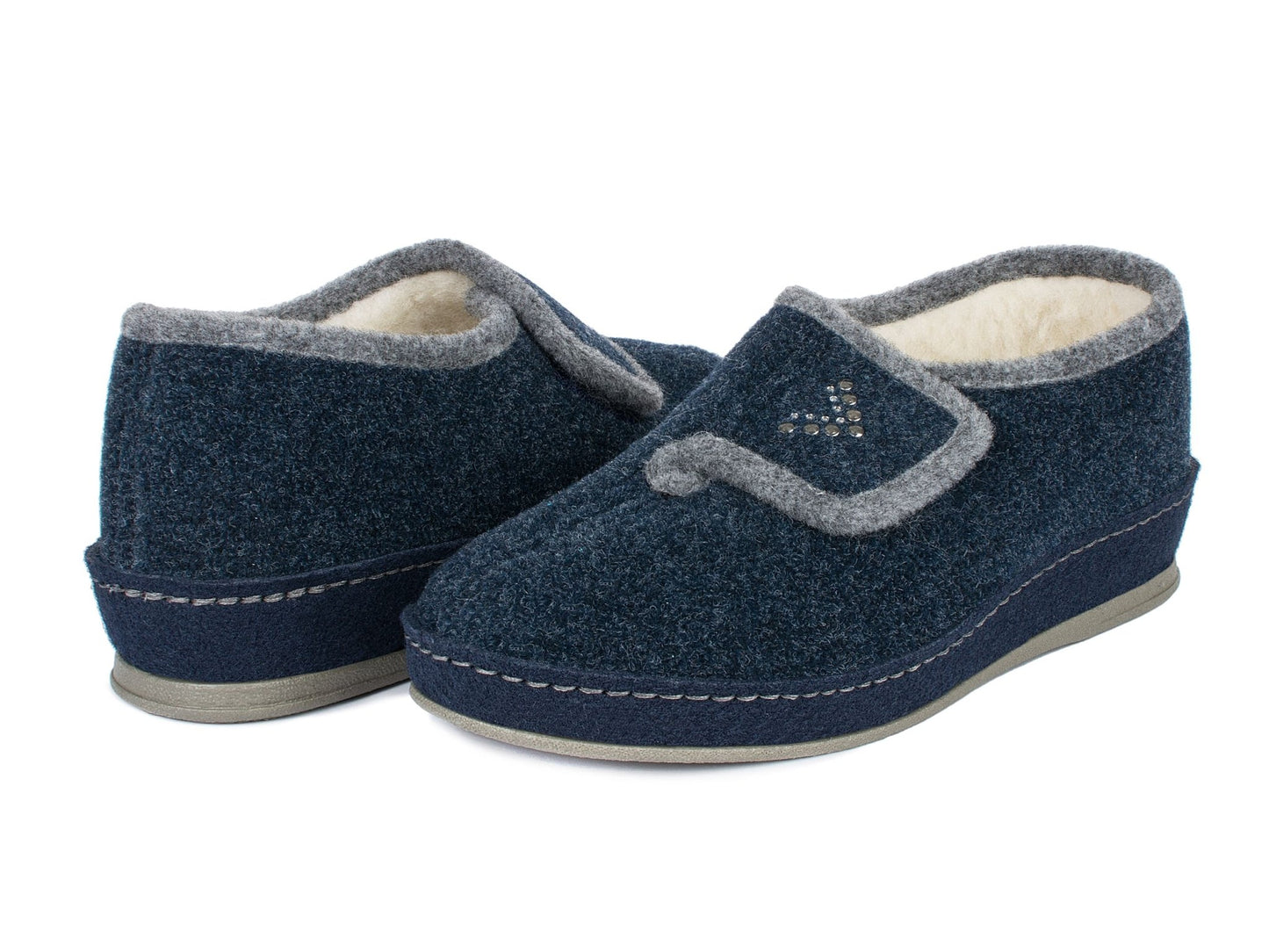 Schawos Damen Filz Hausschuh Johanna, warm gefüttert - schawos - shop.de