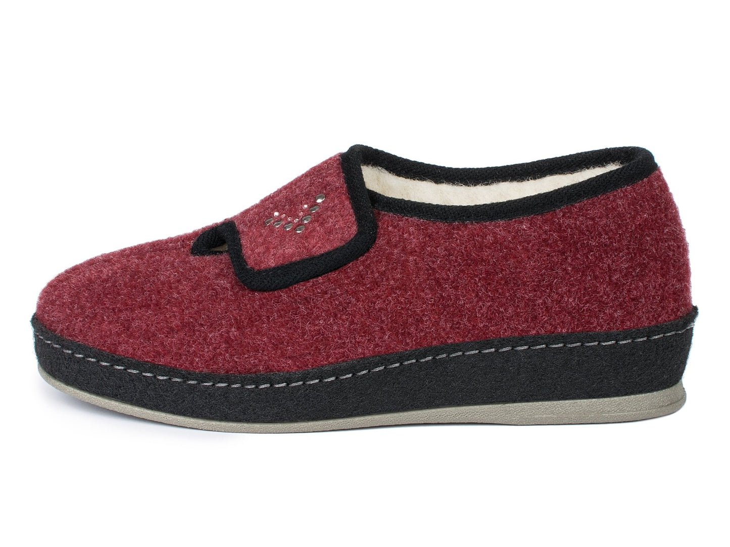 Schawos Damen Filz Hausschuh Johanna, warm gefüttert - schawos - shop.de