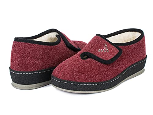 Schawos Damen Filz Hausschuh Johanna, warm gefüttert - schawos - shop.de