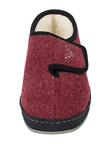 Schawos Damen Filz Hausschuh Johanna, warm gefüttert - schawos - shop.de