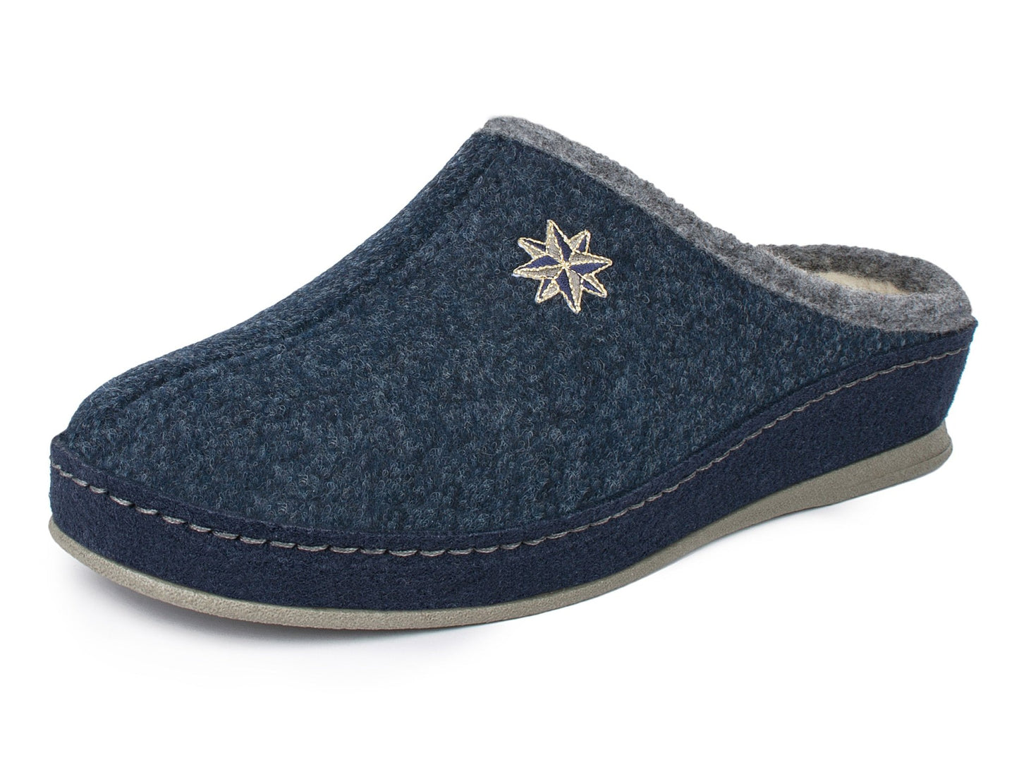 Schawos Damen Filz Hausschuh Lisa, warm gefüttert - schawos - shop.de