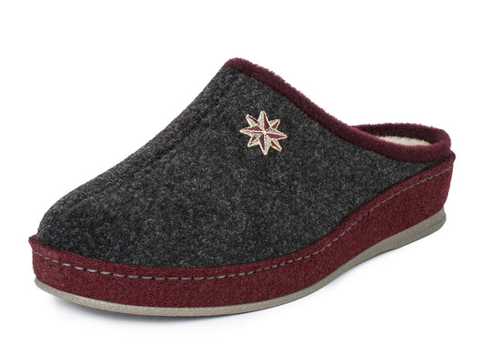 Schawos Damen Filz Hausschuh Lisa, warm gefüttert - schawos - shop.de