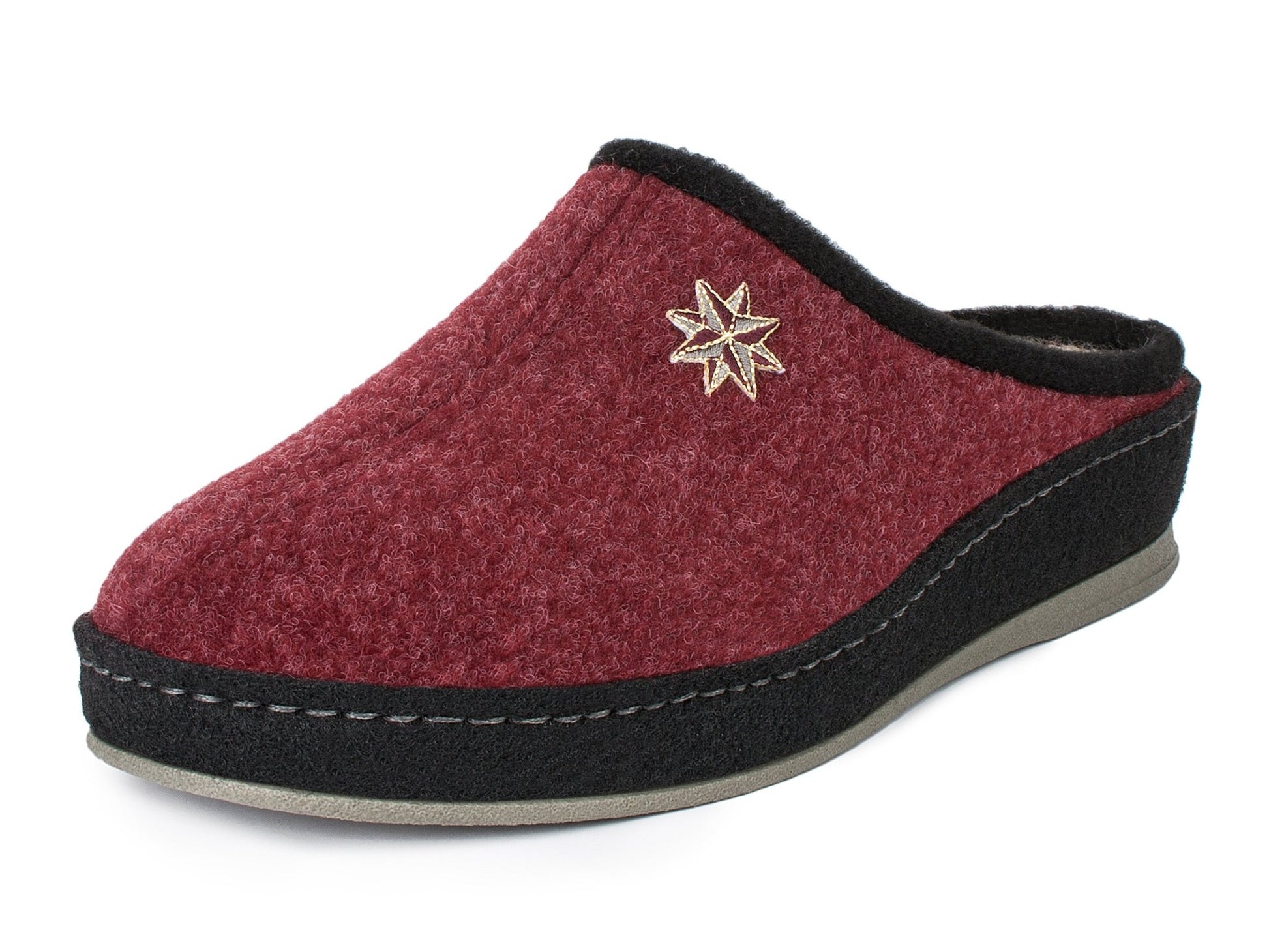 Schawos Damen Filz Hausschuh Lisa, warm gefüttert - schawos - shop.de