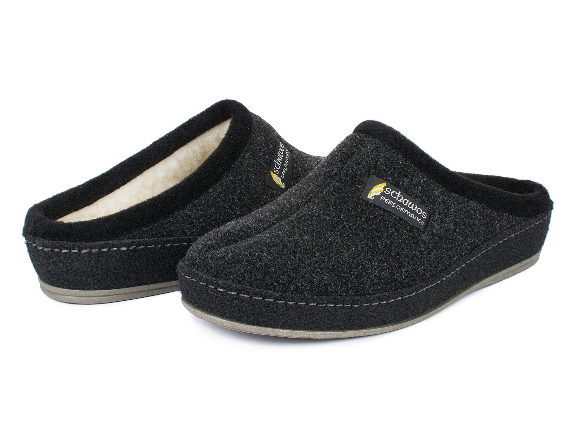 Schawos Herren Filz Hausschuh 6030, warm gefüttert - schawos - shop.de