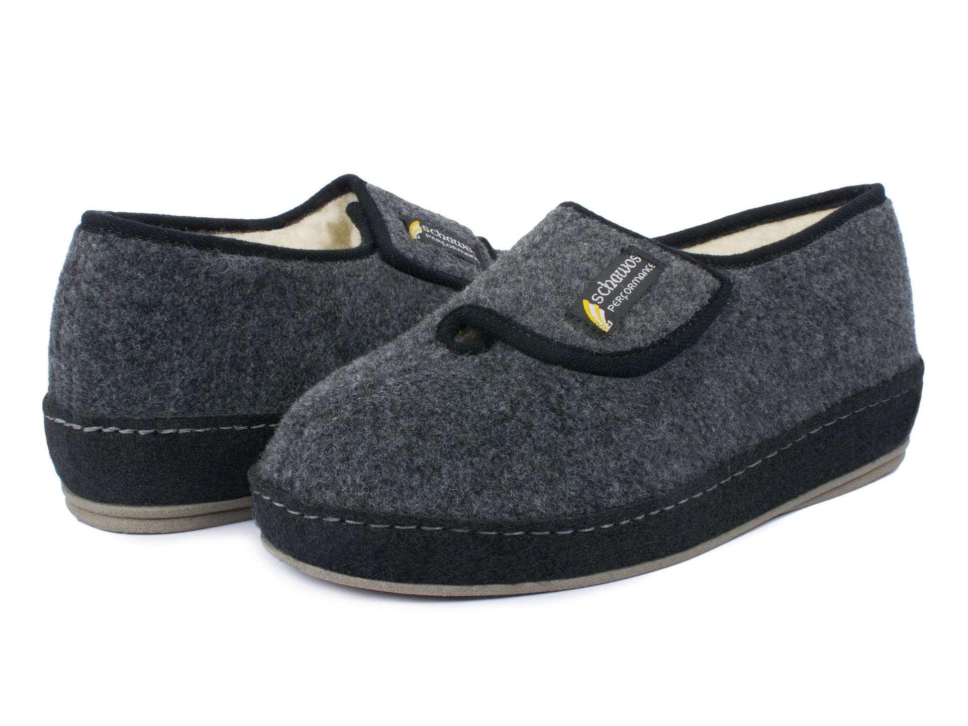 Schawos Herren Filz Hausschuh 6064, warm gefüttert - schawos - shop.de