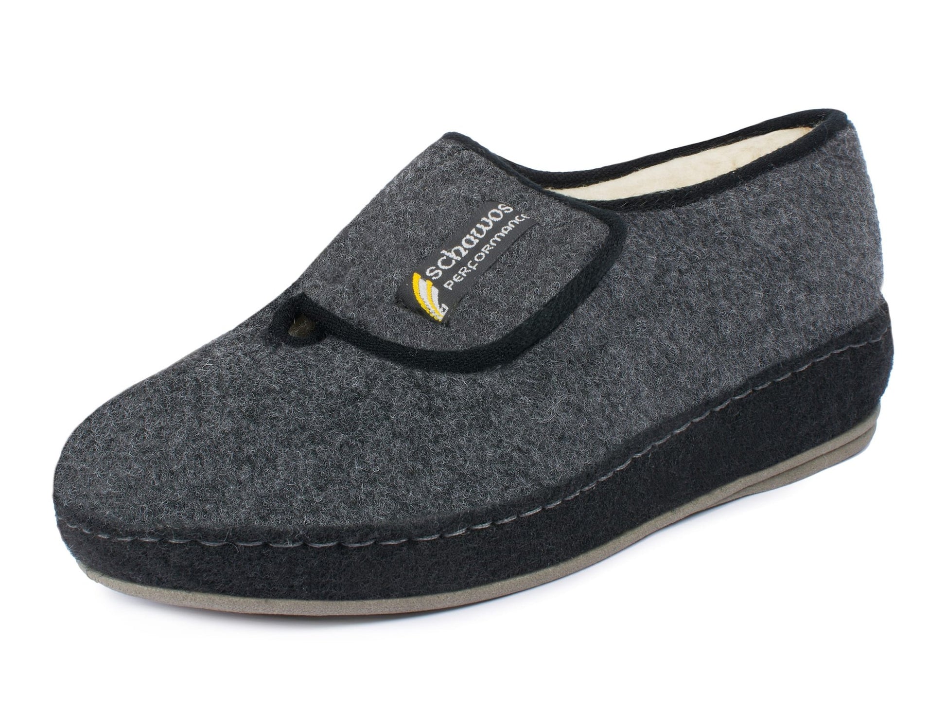 Schawos Herren Filz Hausschuh 6064, warm gefüttert - schawos - shop.de