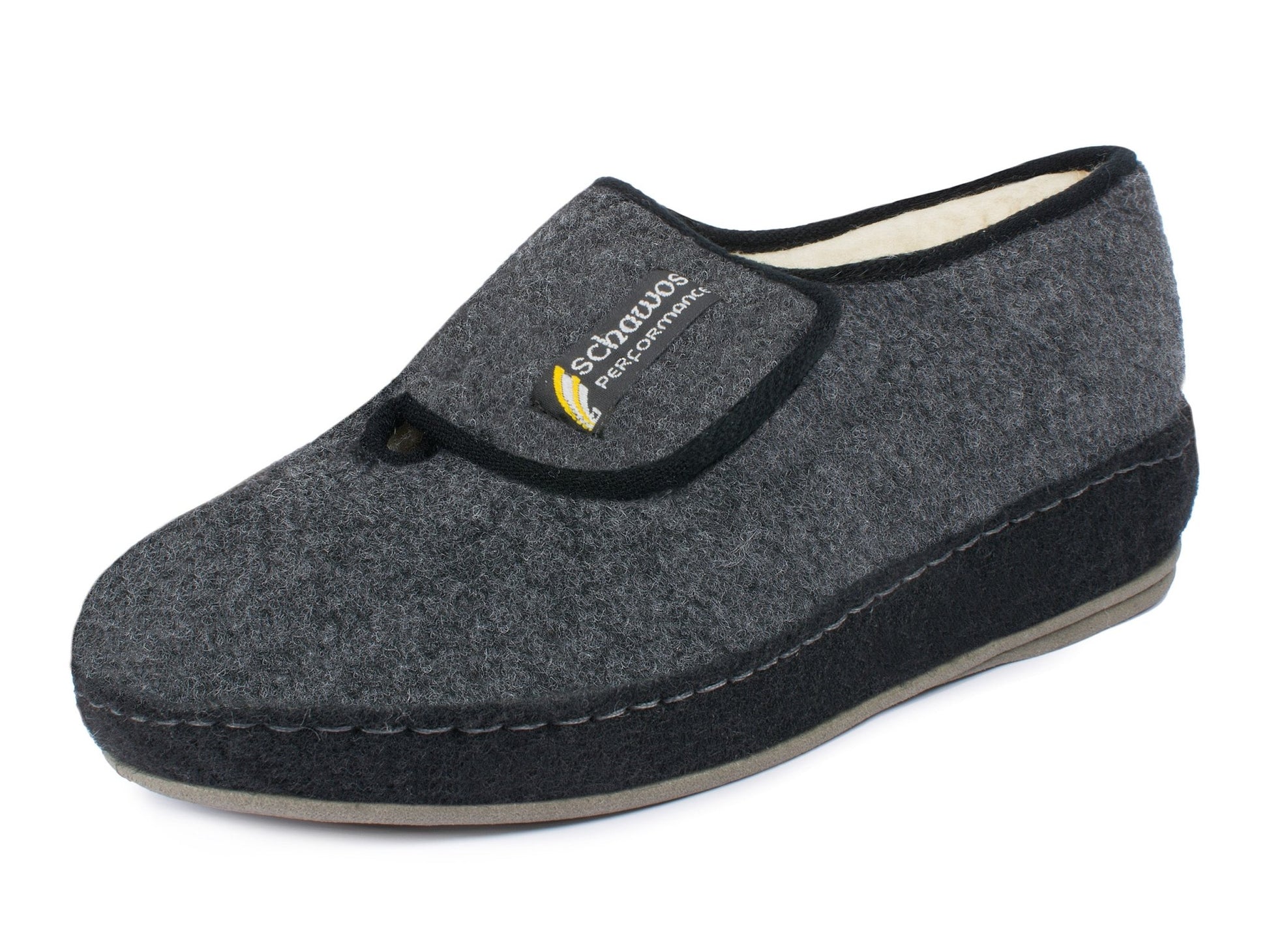 Schawos Herren Filz Hausschuh 6064, warm gefüttert - schawos - shop.de