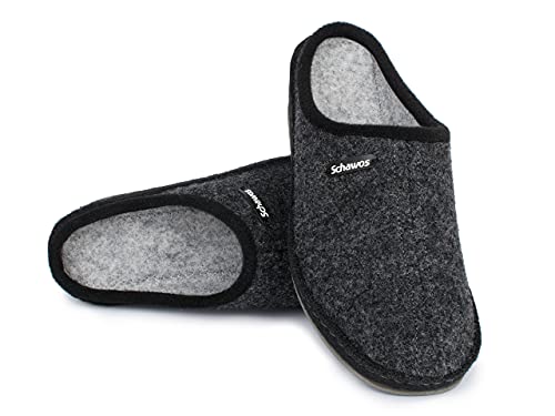 Schawos Damen Filz Hausschuh 2 - farbig, ungefüttert - schawos - shop.de