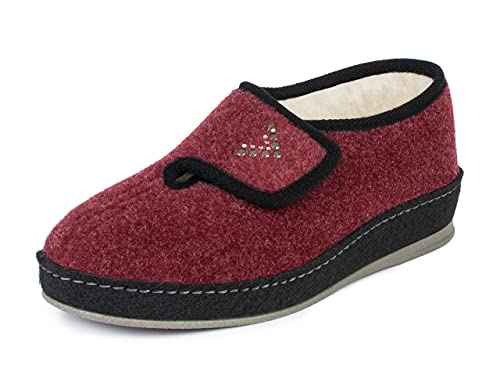 Schawos Damen Filz Hausschuh Johanna, warm gefüttert - schawos - shop.de
