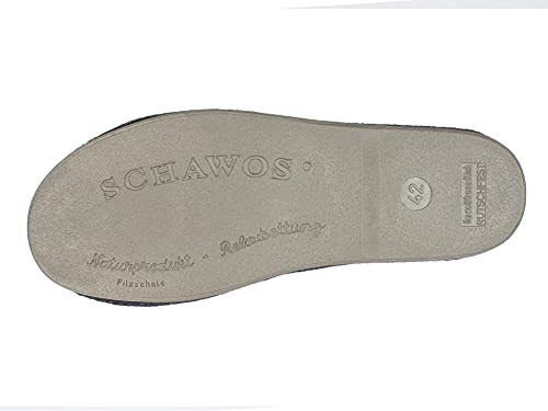 Schawos Herren Filz Hausschuh 6030, warm gefüttert - schawos - shop.de